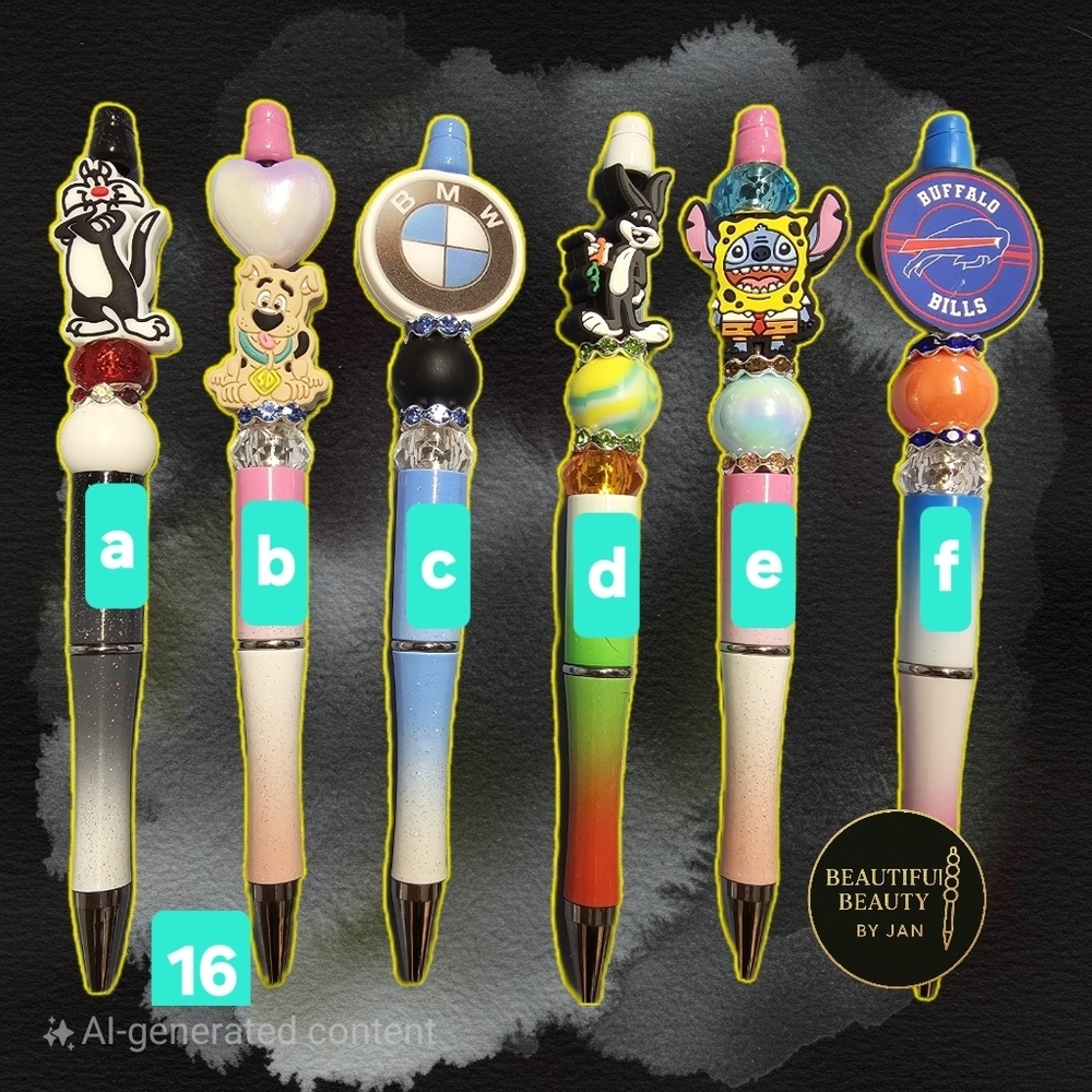 Colorful Character Pens Set